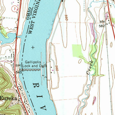 United States Geological Survey Apple Grove, WV-OH (1968, 24000-Scale) digital map