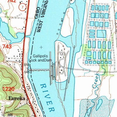 United States Geological Survey Apple Grove, WV-OH (2002, 24000-Scale) digital map