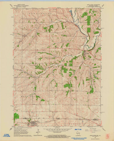 United States Geological Survey Apple River, IL-WI (1962, 24000-Scale) digital map