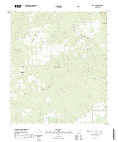 United States Geological Survey Apple Springs, TX (2022, 24000-Scale) digital map