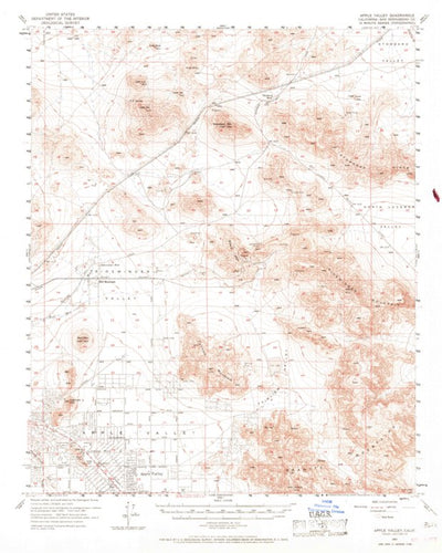 United States Geological Survey Apple Valley, CA (1957, 62500-Scale) digital map
