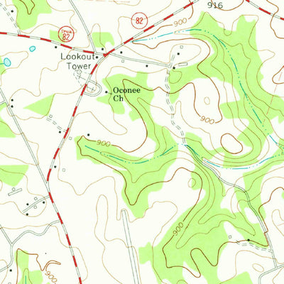 United States Geological Survey Apple Valley, GA (1964, 24000-Scale) digital map