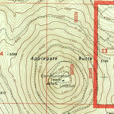United States Geological Survey Applegate Butte, OR (1998, 24000-Scale) digital map