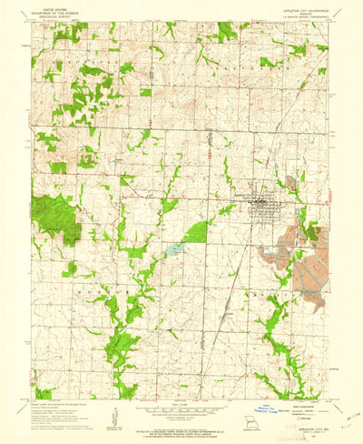 United States Geological Survey Appleton City, MO (1961, 24000-Scale) digital map