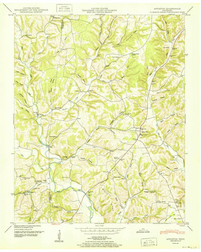 United States Geological Survey Appleton, TN (1950, 24000-Scale) digital map