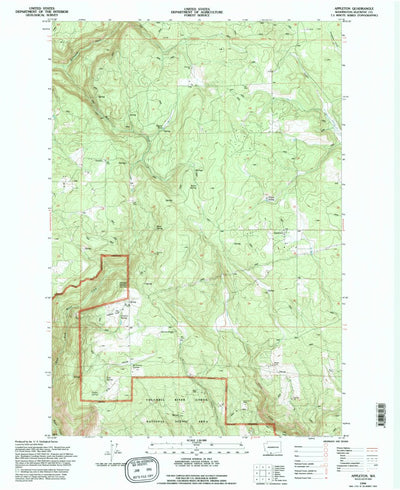 United States Geological Survey Appleton, WA (1994, 24000-Scale) digital map