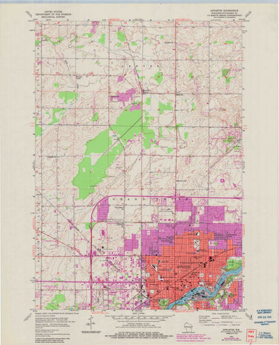 United States Geological Survey Appleton, WI (1955, 24000-Scale) digital map