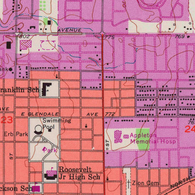 United States Geological Survey Appleton, WI (1955, 24000-Scale) digital map