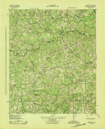 United States Geological Survey Appling, GA (1943, 62500-Scale) digital map
