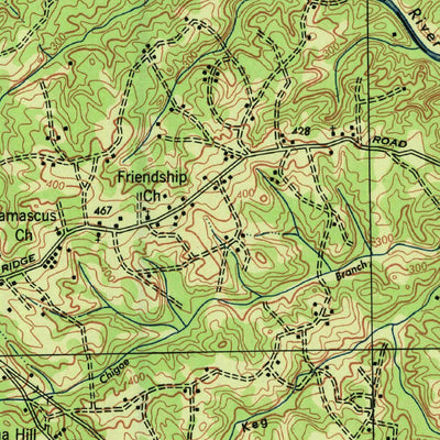 United States Geological Survey Appling, GA (1943, 62500-Scale) digital map