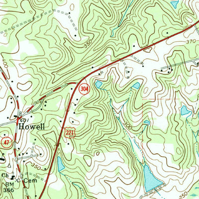 United States Geological Survey Appling, GA (1971, 24000-Scale) digital map