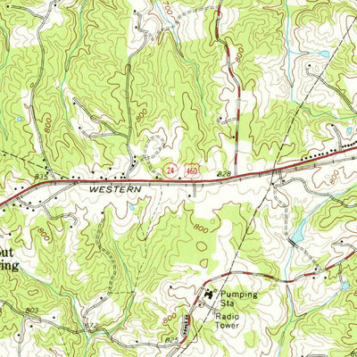 United States Geological Survey Appomattox, VA (1958, 62500-Scale) digital map