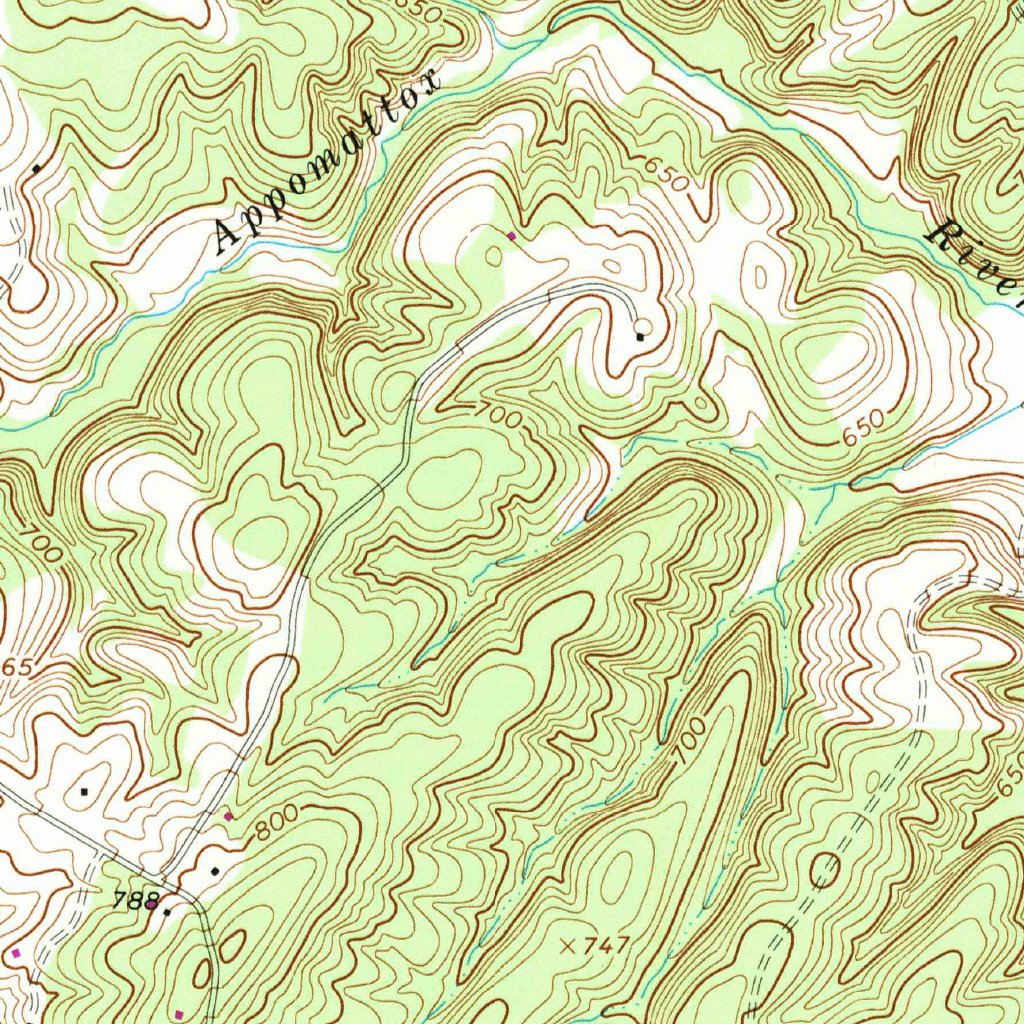 Appomattox, VA (1968, 24000-Scale) Map by United States Geological ...