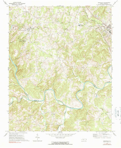 United States Geological Survey Aquadale, NC (1971, 24000-Scale) digital map