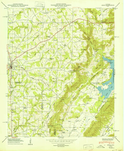 United States Geological Survey Arab, AL (1950, 24000-Scale) digital map