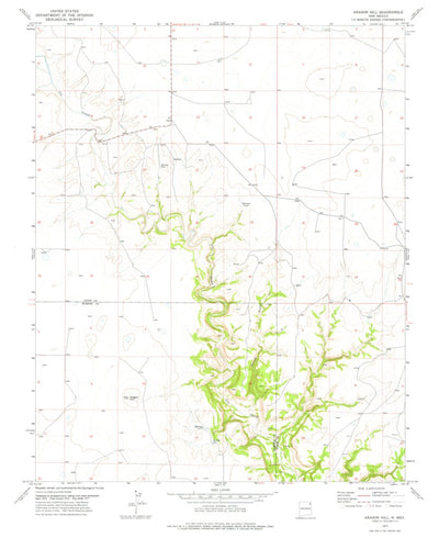 United States Geological Survey Aragon Hill, NM (1977, 24000-Scale) digital map