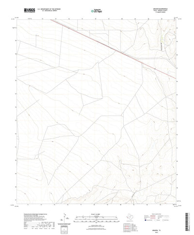 United States Geological Survey Aragon, TX (2022, 24000-Scale) digital map