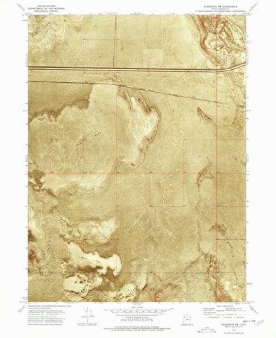 United States Geological Survey Aragonite NW, UT (1973, 24000-Scale) digital map
