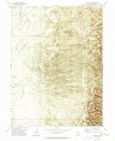 United States Geological Survey Aragonite SE, UT (1973, 24000-Scale) digital map