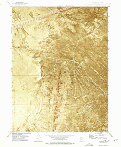 United States Geological Survey Aragonite, UT (1973, 24000-Scale) digital map