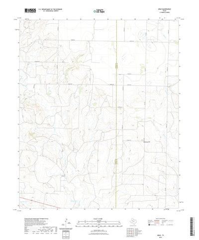United States Geological Survey Arah, TX (2022, 24000-Scale) digital map