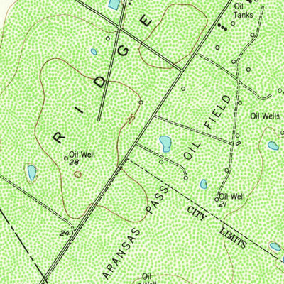 United States Geological Survey Aransas Pass, TX (1954, 24000-Scale) digital map