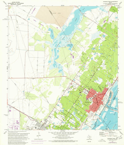 United States Geological Survey Aransas Pass, TX (1971, 24000-Scale) digital map