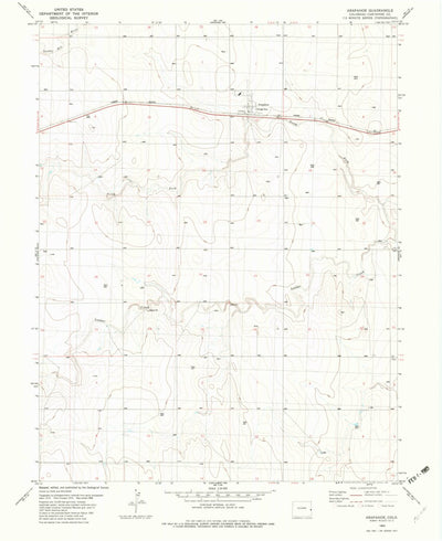 United States Geological Survey Arapahoe, CO (1982, 24000-Scale) digital map