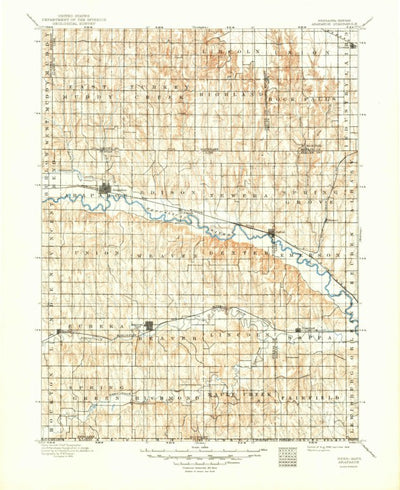 United States Geological Survey Arapahoe, NE-KS (1896, 125000-Scale) digital map