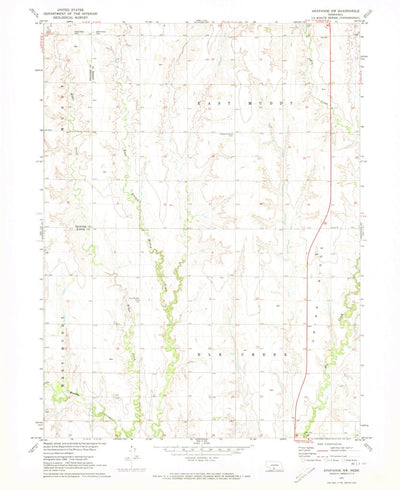 United States Geological Survey Arapahoe NW, NE (1971, 24000-Scale) digital map
