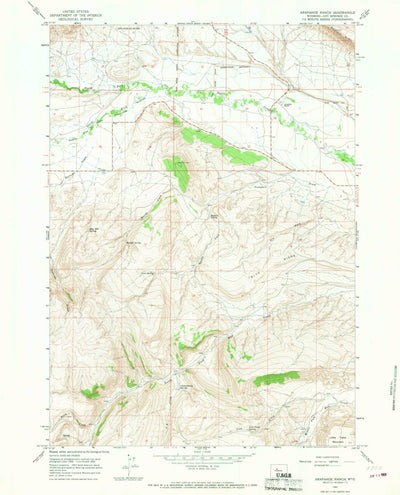 United States Geological Survey Arapahoe Ranch, WY (1965, 24000-Scale) digital map