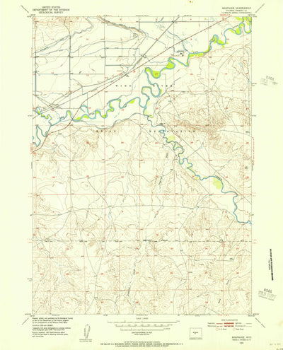 United States Geological Survey Arapahoe, WY (1953, 24000-Scale) digital map
