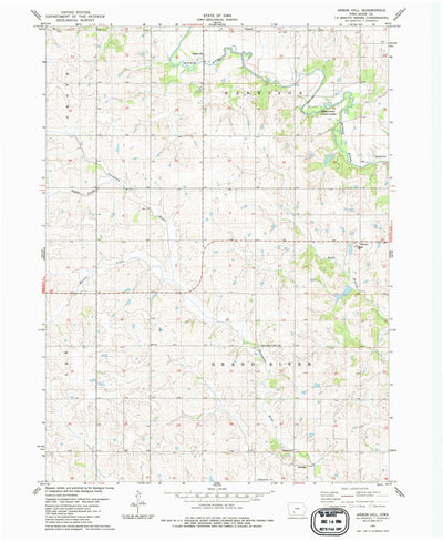 United States Geological Survey Arbor Hill, IA (1983, 24000-Scale) digital map
