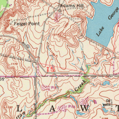 United States Geological Survey Arbuckle Hill, OK (1956, 24000-Scale) digital map