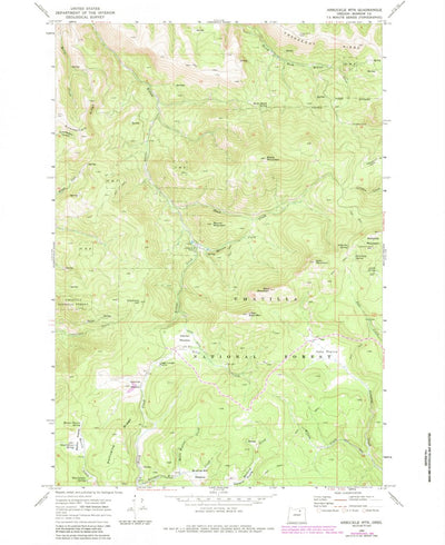 United States Geological Survey Arbuckle Mountain, OR (1969, 24000-Scale) digital map