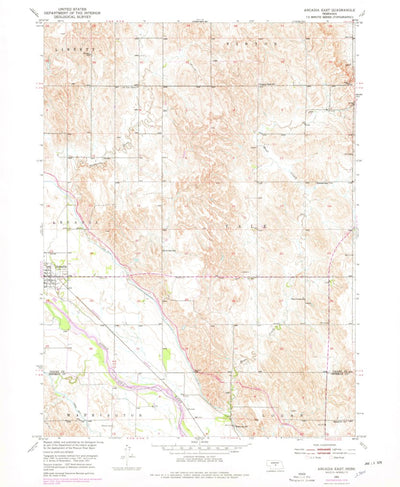 United States Geological Survey Arcadia East, NE (1951, 24000-Scale) digital map