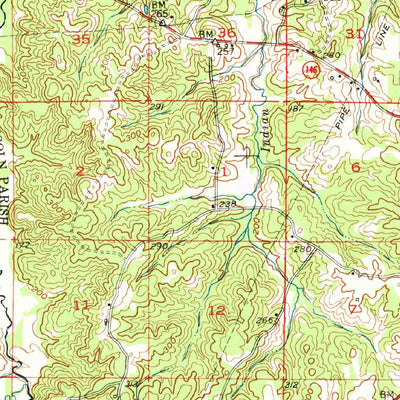 United States Geological Survey Arcadia, LA (1950, 62500-Scale) digital map