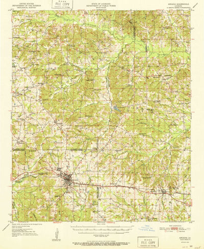 United States Geological Survey Arcadia, LA (1951, 62500-Scale) digital map