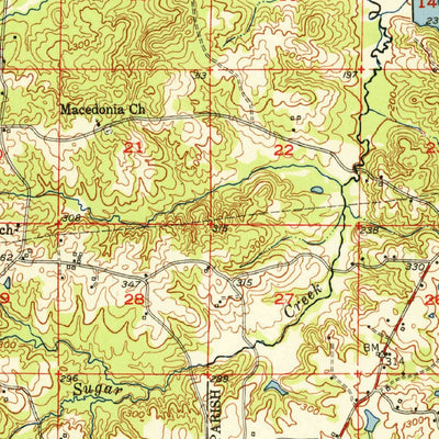 United States Geological Survey Arcadia, LA (1951, 62500-Scale) digital map