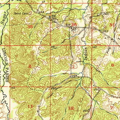 United States Geological Survey Arcadia, LA (1951, 62500-Scale) digital map