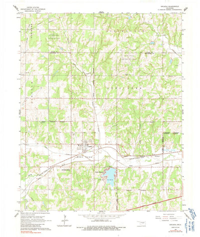 United States Geological Survey Arcadia, OK (1966, 24000-Scale) digital map