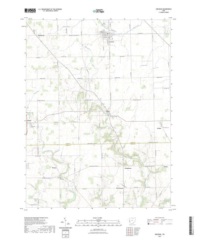 United States Geological Survey Arcanum, OH (2023, 24000-Scale) digital map