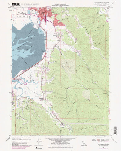 United States Geological Survey Arcata South, CA (1959, 24000-Scale) digital map