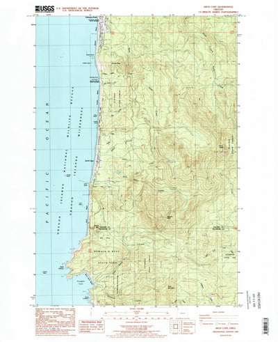 United States Geological Survey Arch Cape, OR (1985, 24000-Scale) digital map