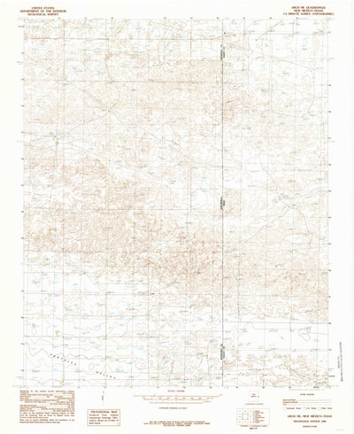 United States Geological Survey Arch NE, NM-TX (1985, 24000-Scale) digital map