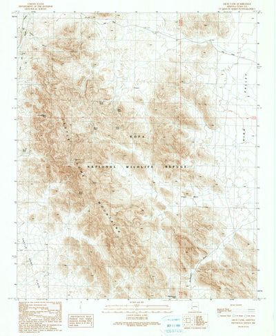 United States Geological Survey Arch Tank, AZ (1990, 24000-Scale) digital map