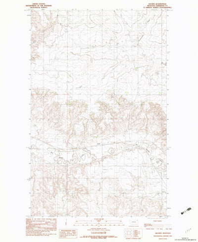 United States Geological Survey Archer, MT (1983, 24000-Scale) digital map