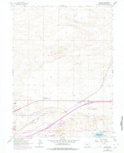 United States Geological Survey Archer, WY (1963, 24000-Scale) digital map