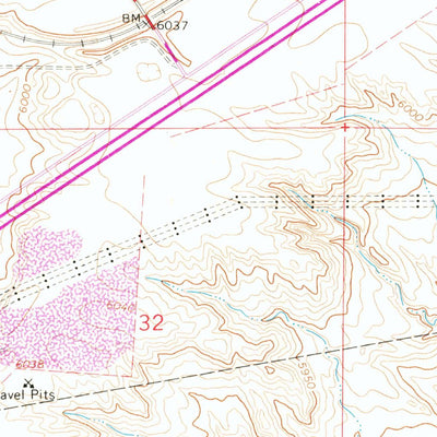 United States Geological Survey Archer, WY (1963, 24000-Scale) digital map