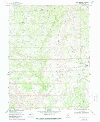 United States Geological Survey Archy Bench SE, UT (1968, 24000-Scale) digital map